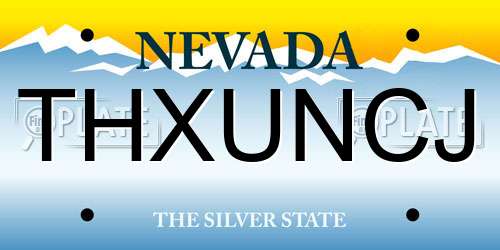THXUNCJ Nevada License Plate