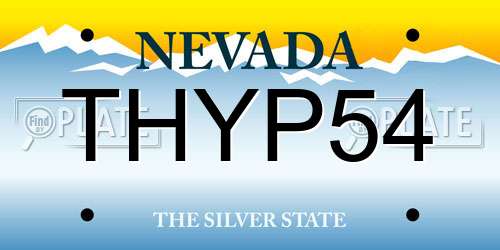 THYP54 Nevada License Plate