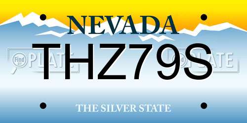 THZ79S Nevada License Plate