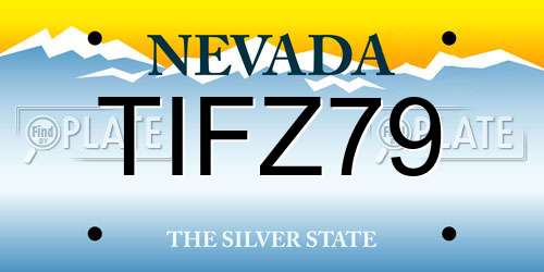 TIFZ79 Nevada License Plate