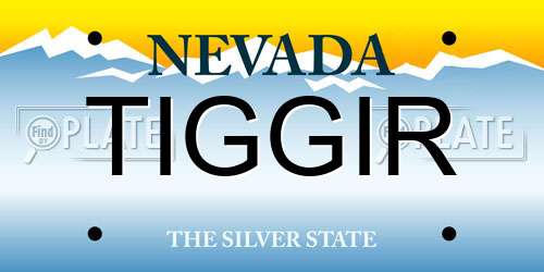 TIGGIR Nevada License Plate