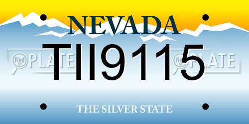 TII9115 Nevada License Plate
