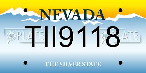 TII9118 Nevada License Plate