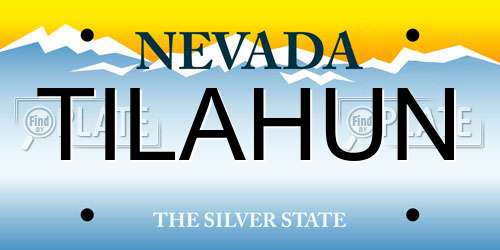 TILAHUN Nevada License Plate