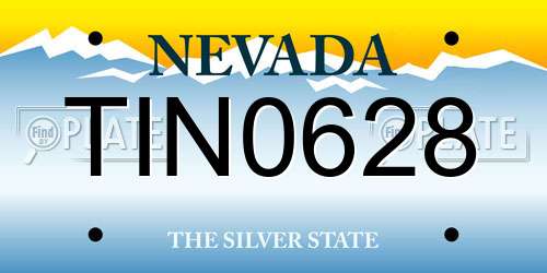 TIN0628 Nevada License Plate