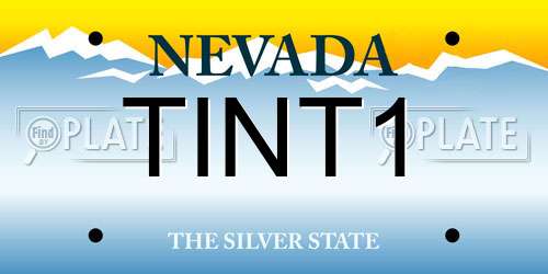 TINT1 Nevada License Plate