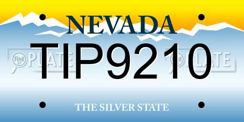 TIP9210 Nevada License Plate