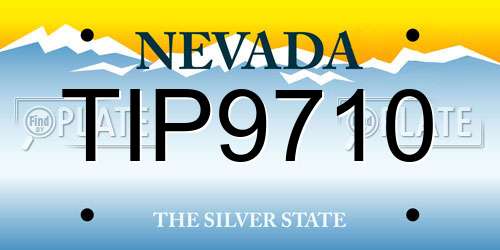 TIP9710 Nevada License Plate