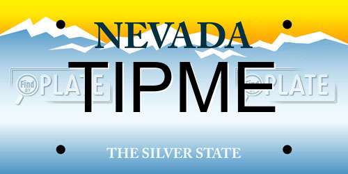 TIPME Nevada License Plate