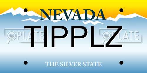 TIPPLZ Nevada License Plate
