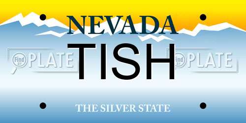 TISH Nevada License Plate