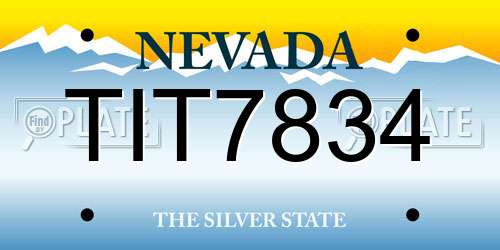 TIT7834 Nevada License Plate