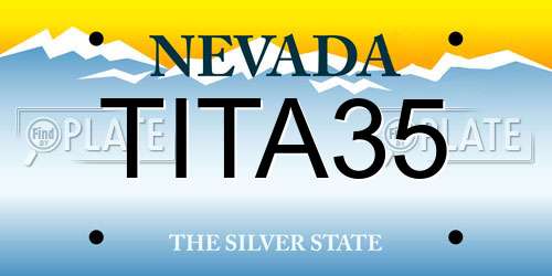 TITA35 Nevada License Plate