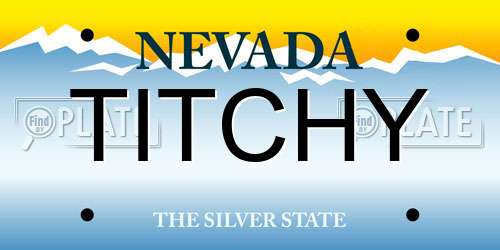 TITCHY Nevada License Plate