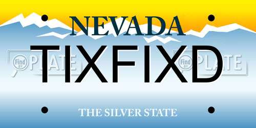 TIXFIXD Nevada License Plate