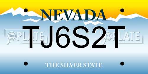 TJ6S2T Nevada License Plate