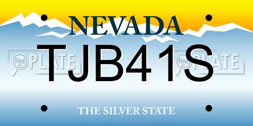 TJB41S Nevada License Plate