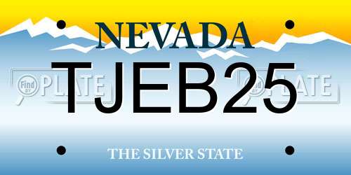 TJEB25 Nevada License Plate