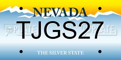 TJGS27 Nevada License Plate