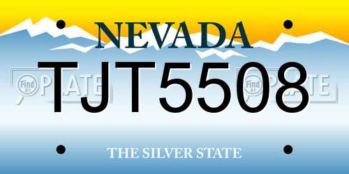 TJT5508 Nevada License Plate
