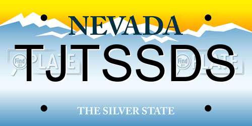 TJTSSDS Nevada License Plate