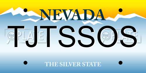 TJTSSOS Nevada License Plate