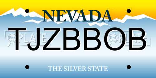 TJZBBOB Nevada License Plate