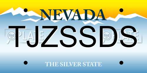 TJZSSDS Nevada License Plate