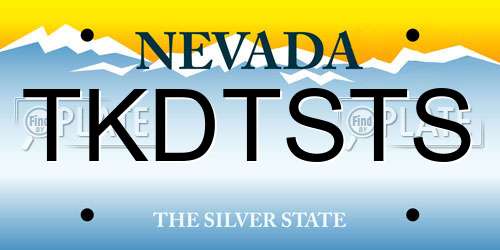 TKDTSTS Nevada License Plate