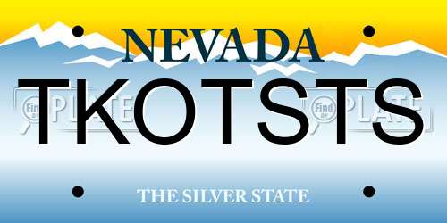 TKOTSTS Nevada License Plate