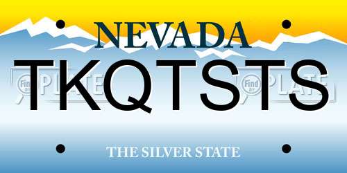 TKQTSTS Nevada License Plate