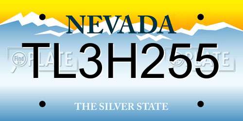 TL3H255 Nevada License Plate