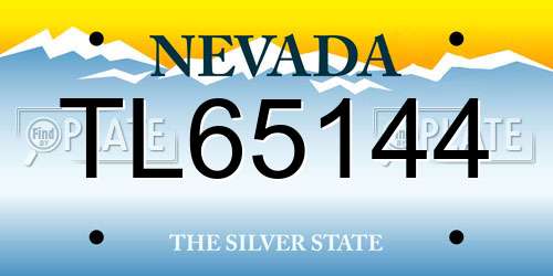 TL65144 Nevada License Plate