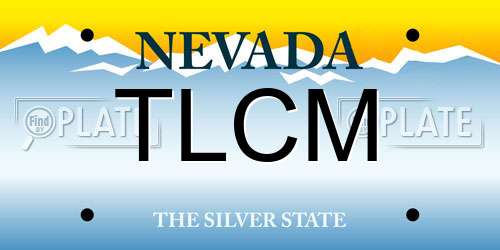 TLCM Nevada License Plate