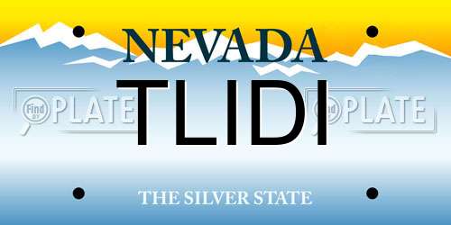 TLIDI Nevada License Plate