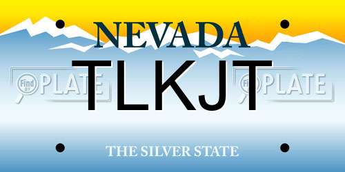 TLKJT Nevada License Plate