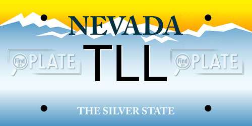 TLL Nevada License Plate