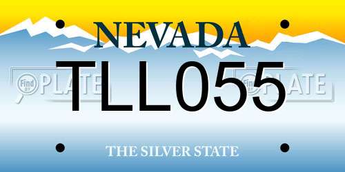 TLL055 Nevada License Plate