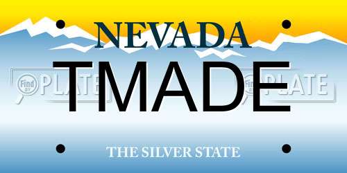 TMADE Nevada License Plate