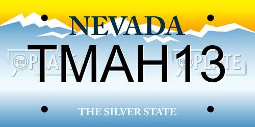 TMAH13 Nevada License Plate