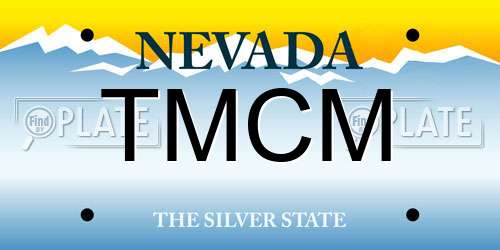 TMCM Nevada License Plate