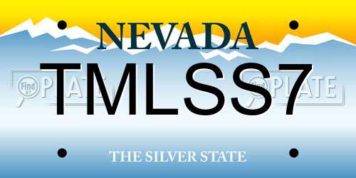TMLSS7 Nevada License Plate