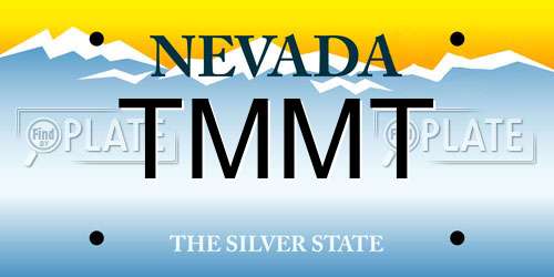 TMMT Nevada License Plate