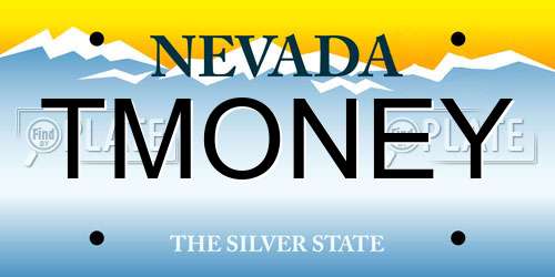 TMONEY Nevada License Plate