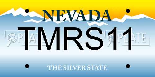 TMRS11 Nevada License Plate
