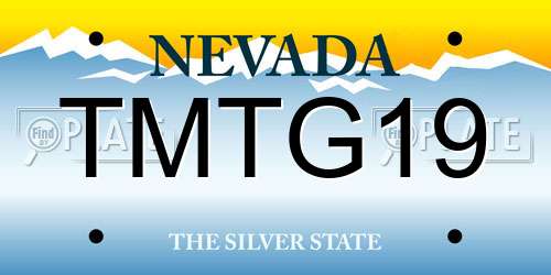 TMTG19 Nevada License Plate
