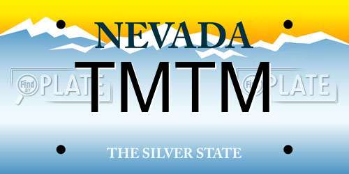 TMTM Nevada License Plate