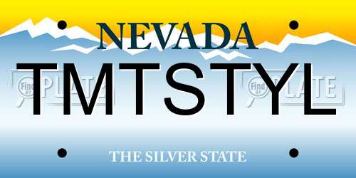 TMTSTYL Nevada License Plate