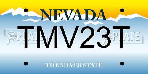 TMV23T Nevada License Plate