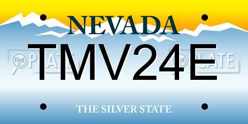 TMV24E Nevada License Plate